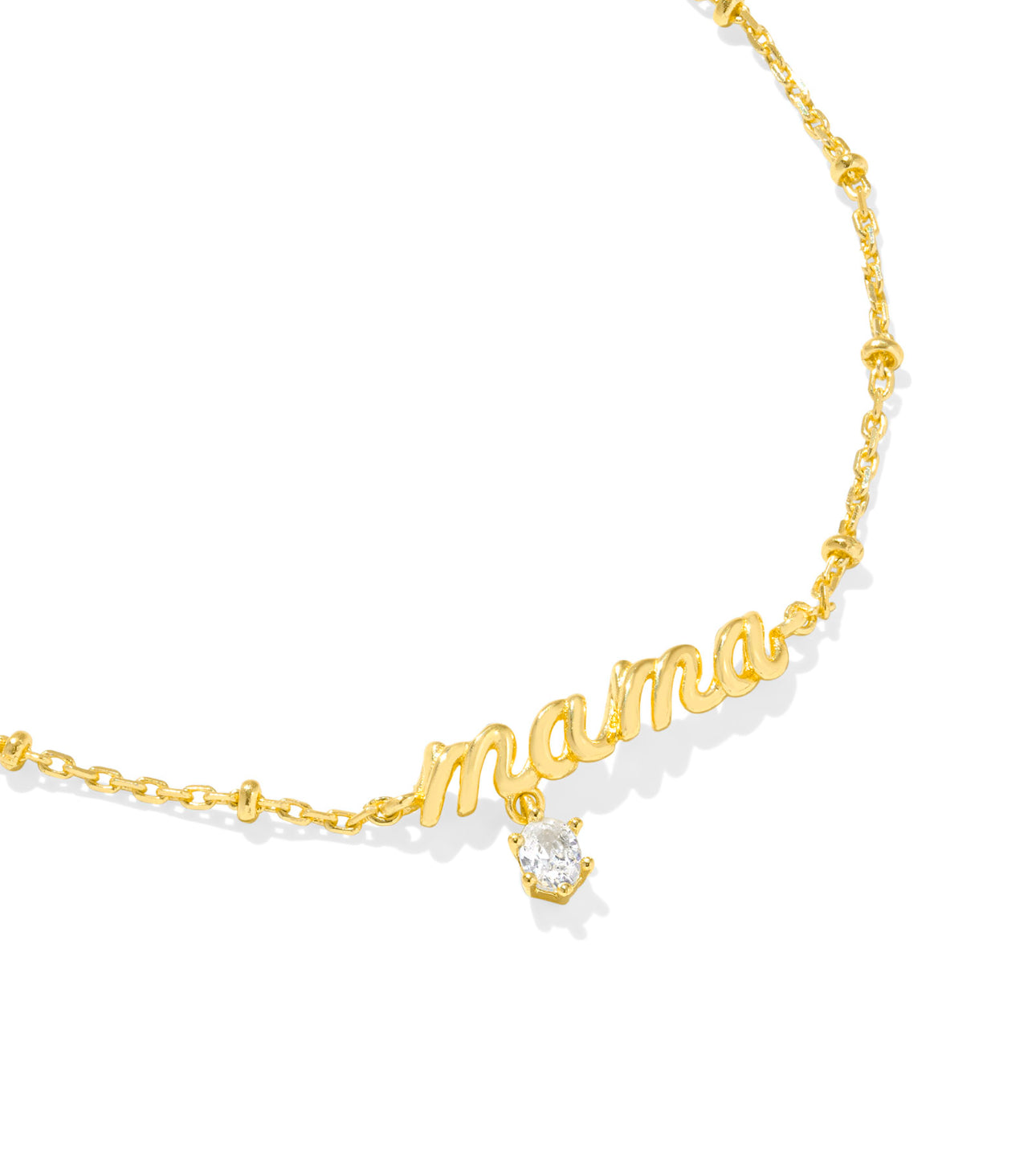 Mama Gold Crystal Delicate Chain Bracelet