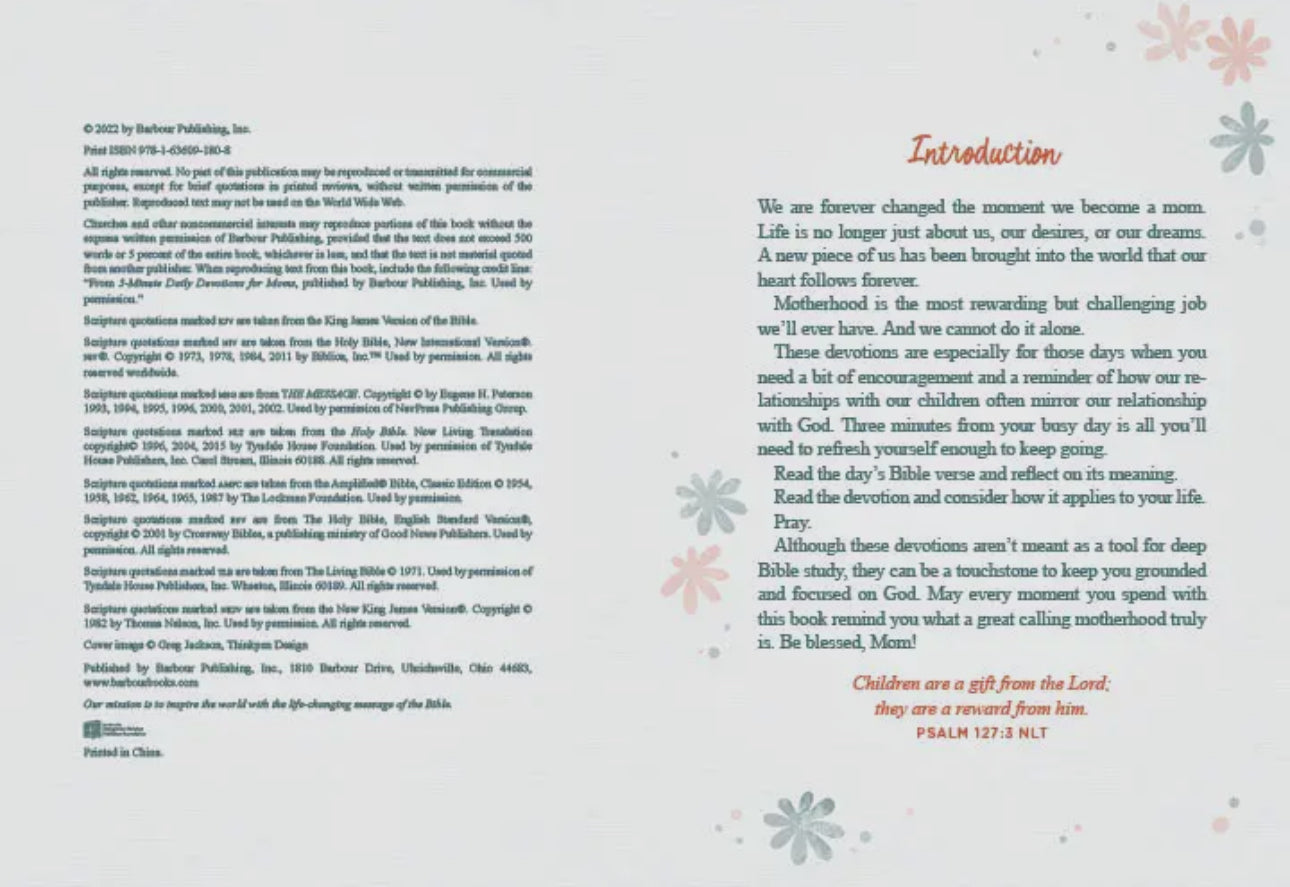3-Minute Daily Devotions For Moms