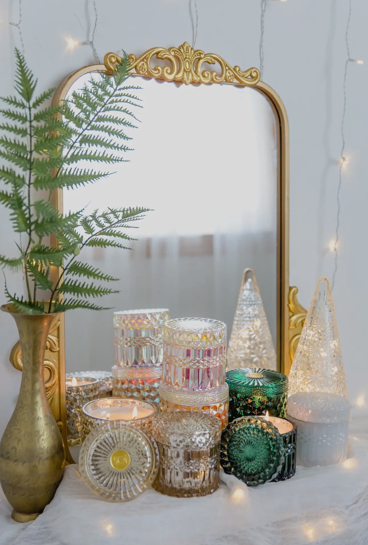 Gilded Cinnamon 8oz Petite Shimmer Candle (Iridescent)