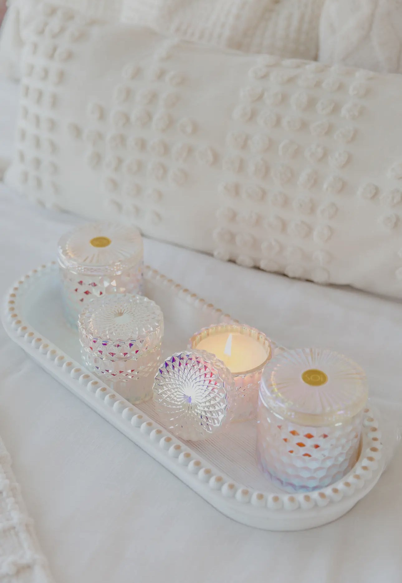 Gilded Cinnamon 8oz Petite Shimmer Candle (Iridescent)