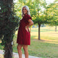 Crimson Bow Dress