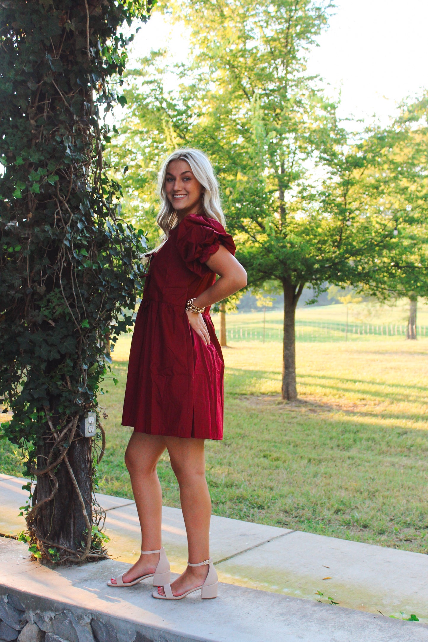 Crimson Bow Dress