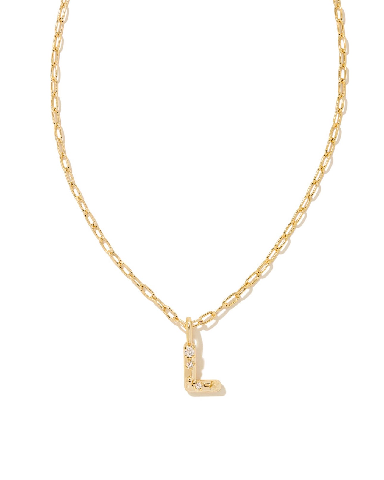 Crystal Letter Pendant Necklace