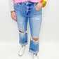 Risen Tummy Control Mid-Rise Crop Straight-Cuffed Jeans