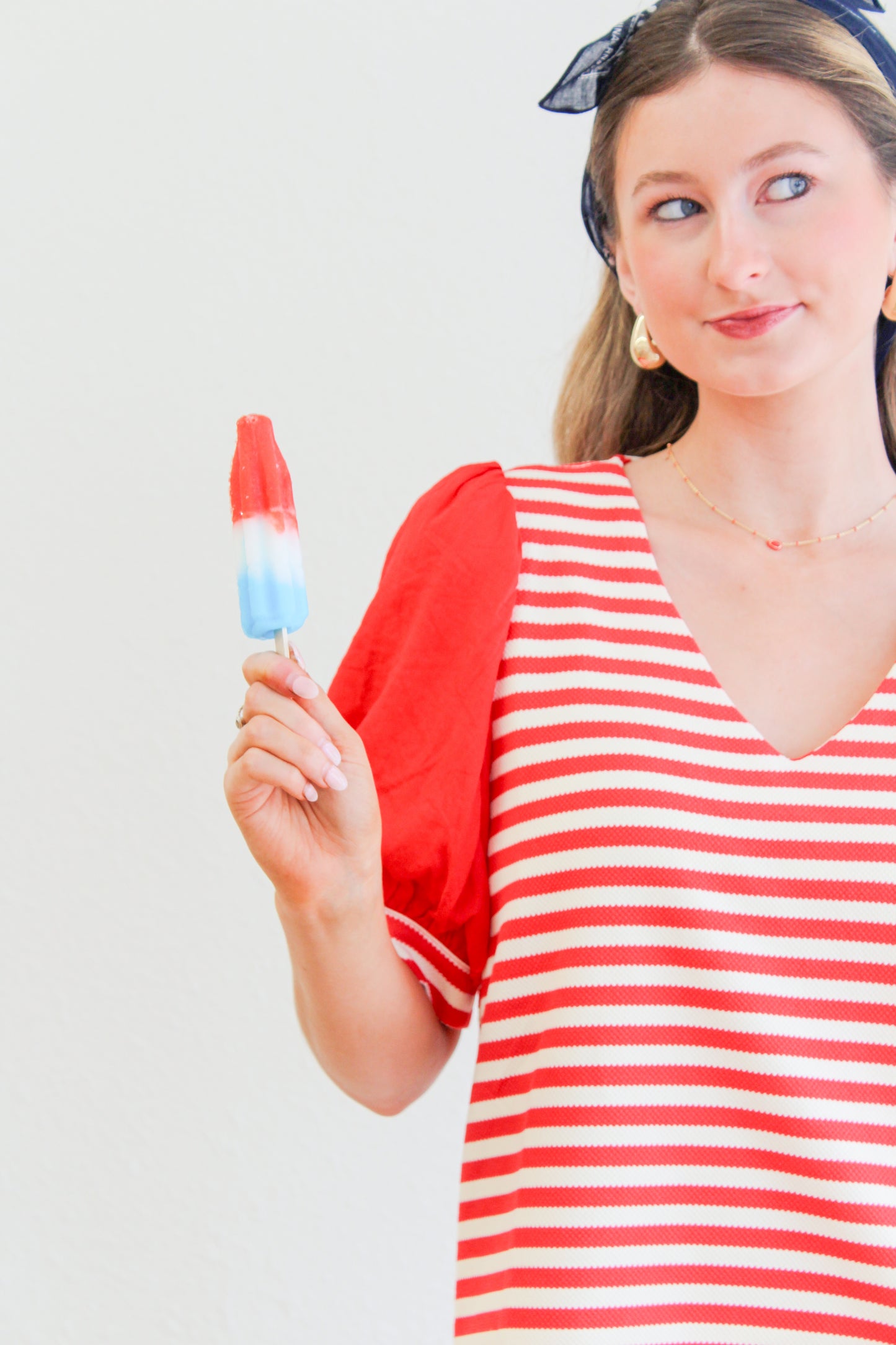 Made For Celebration Red Striped Top