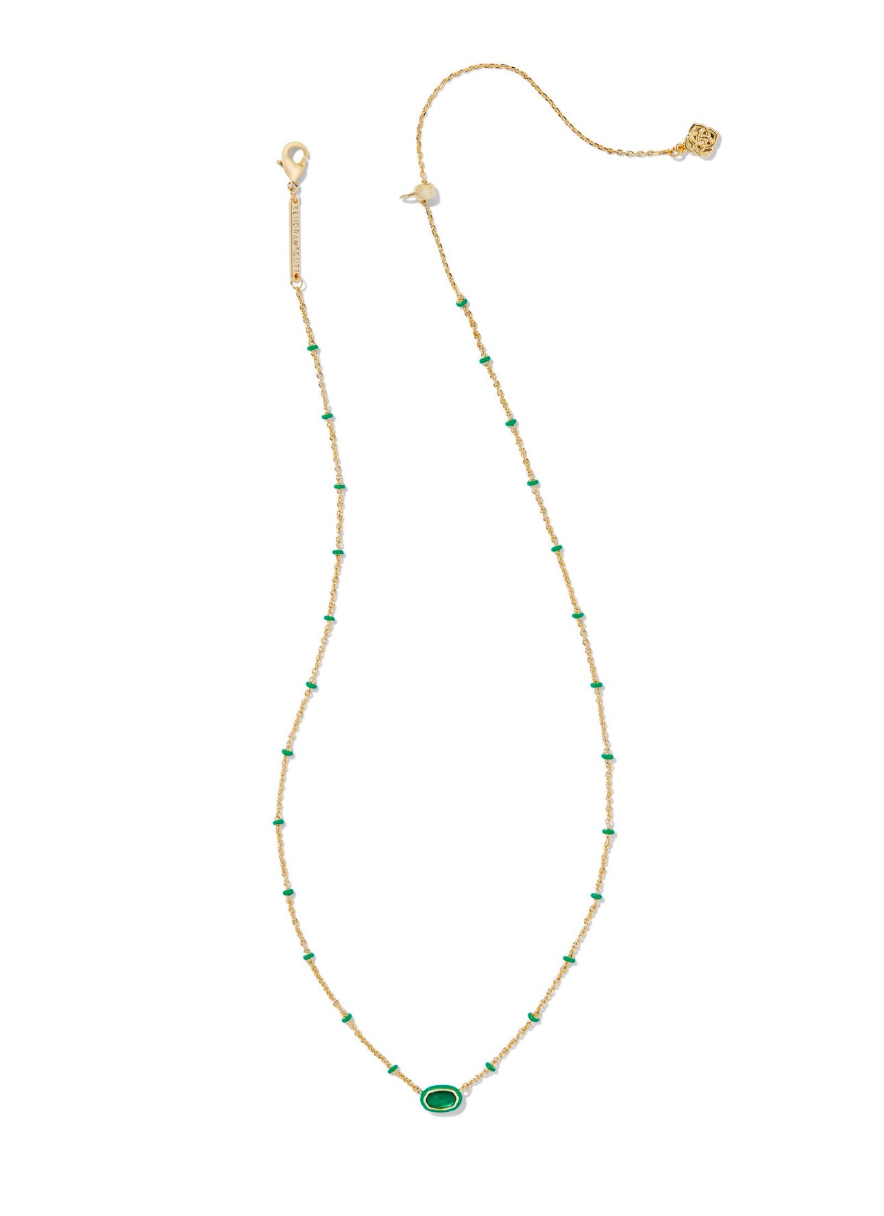 Mini Elisa Satellite Necklace Emerald