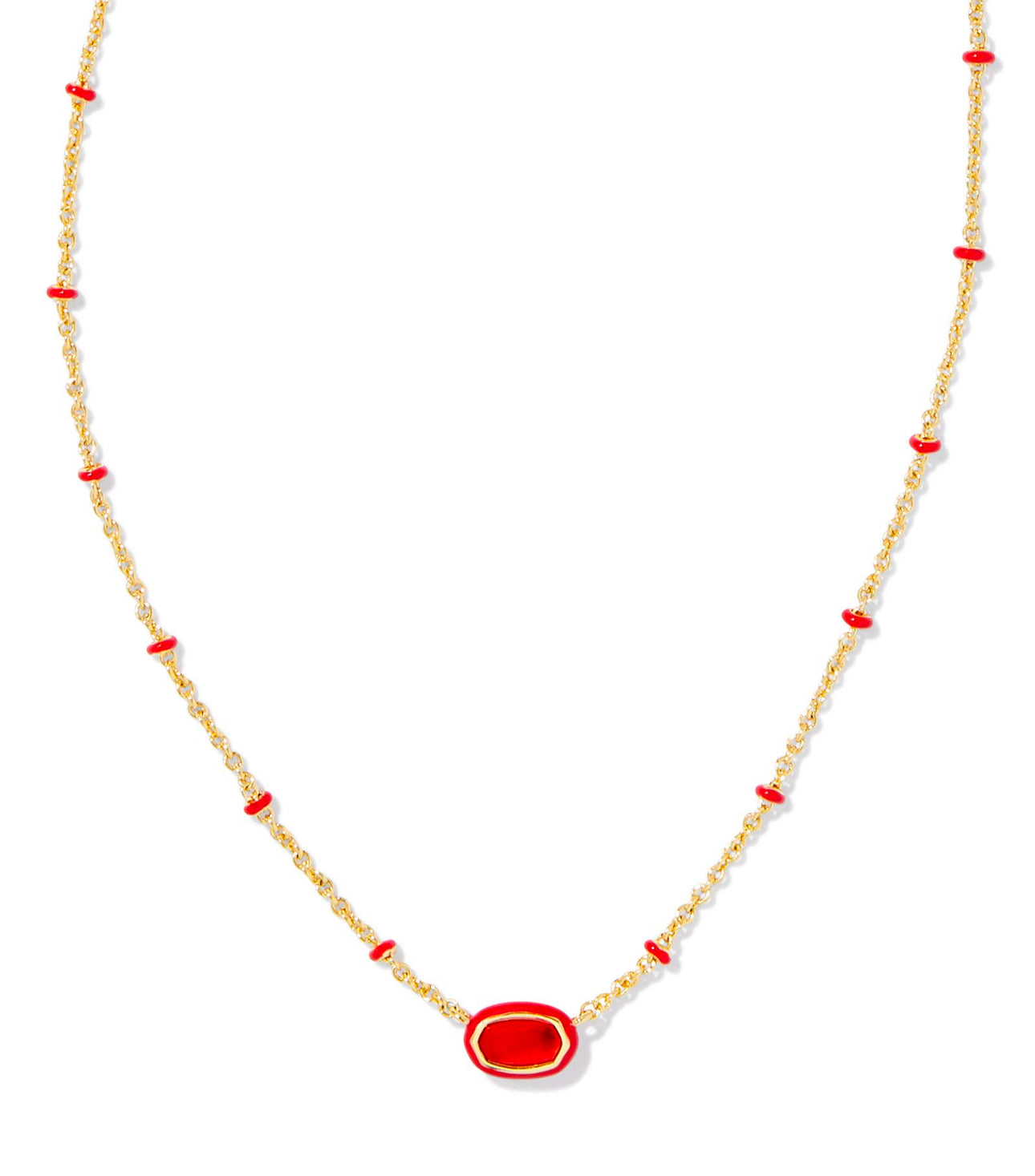 Mini Elisa Satellite Necklace Red