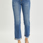 RISEN Full Size Button Fly Cropped Bootcut Jeans