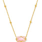Elisa Lattice Frame Short Pendant Necklace
