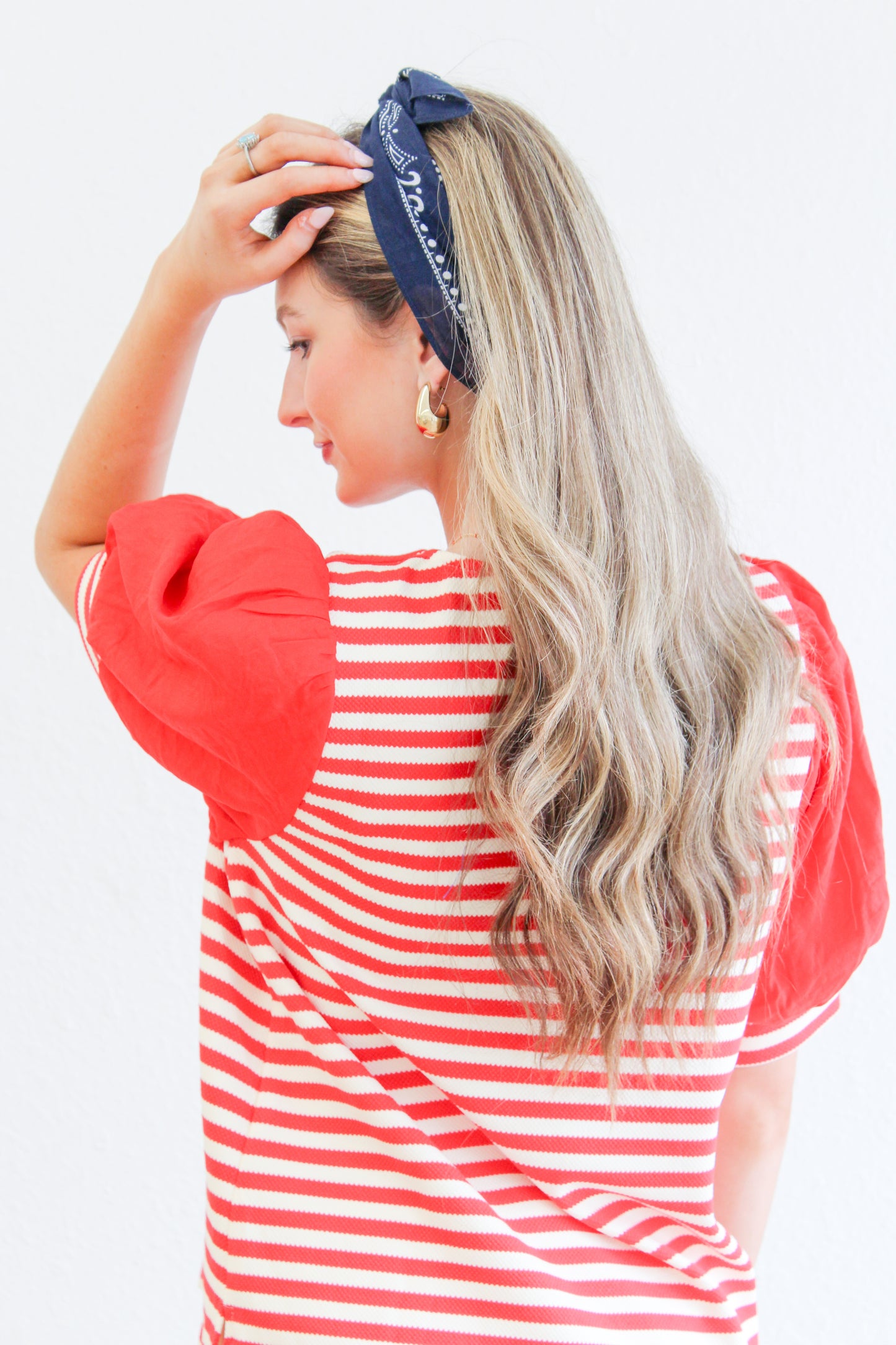 Made For Celebration Red Striped Top