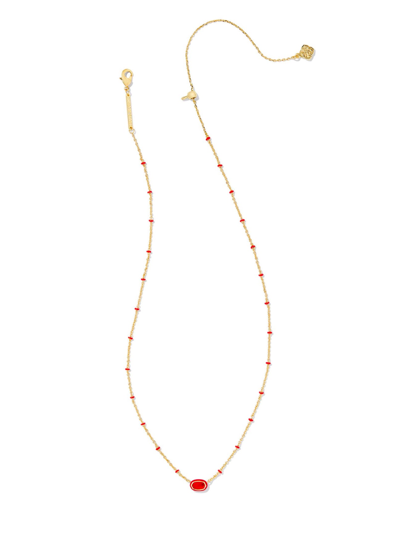 Mini Elisa Satellite Necklace Red