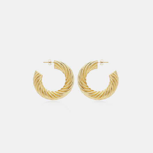 Gold-Plated C-Hoop Earrings