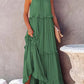 Ruffled Sleeveless Maxi Dress with Pockets