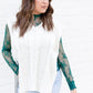 Lace & Leaves Sheer Long Sleeve Top