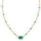 Mini Elisa Satellite Necklace Emerald