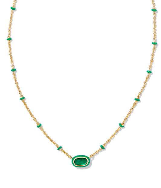 Mini Elisa Satellite Necklace Emerald