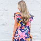 Twilight Garden Navy Flower Dress