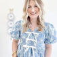 Field of Flowers Denim Top