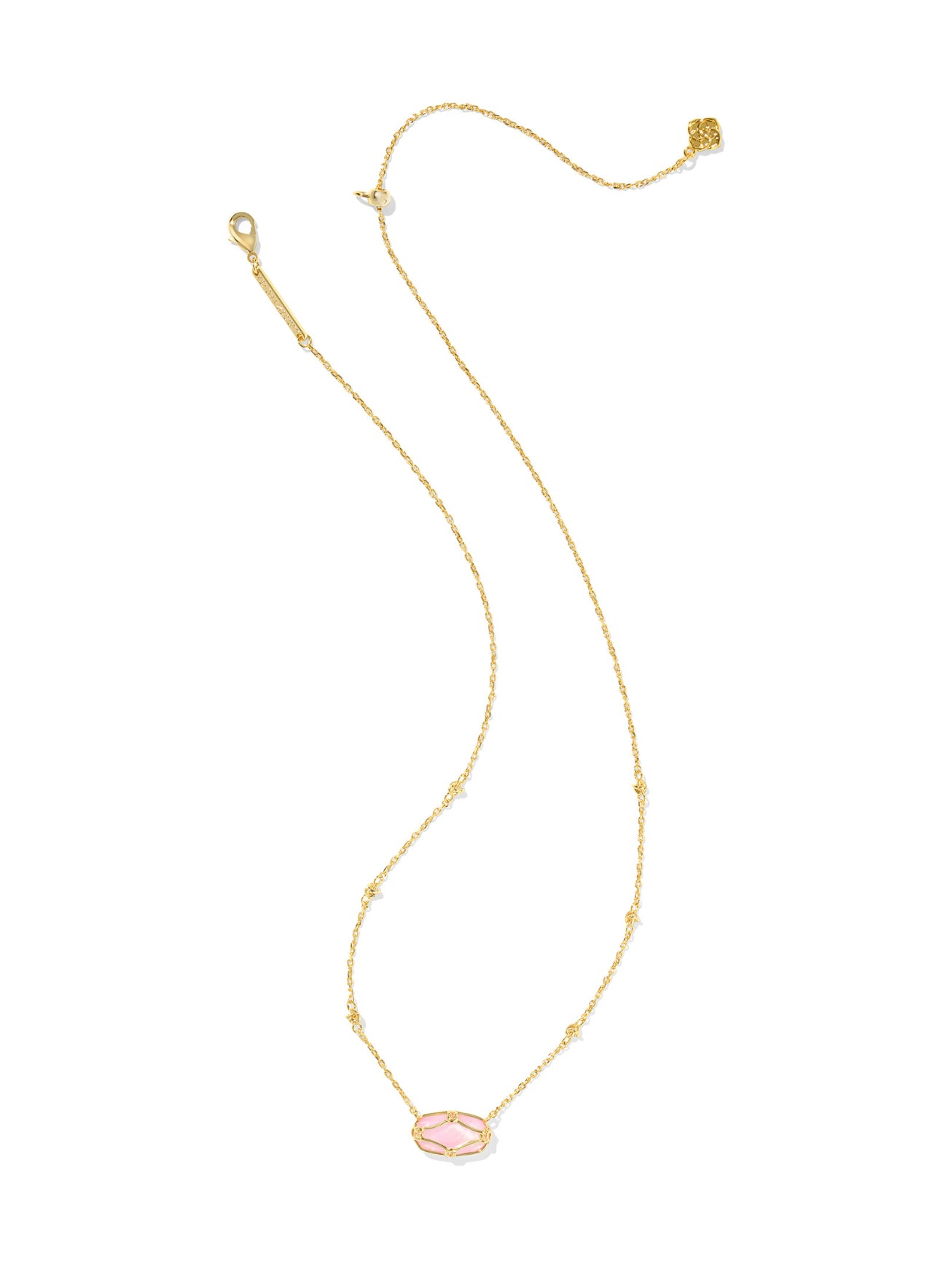Elisa Lattice Frame Short Pendant Necklace