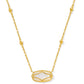 Elisa Lattice Frame Short Pendant Necklace