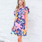 Twilight Garden Navy Flower Dress