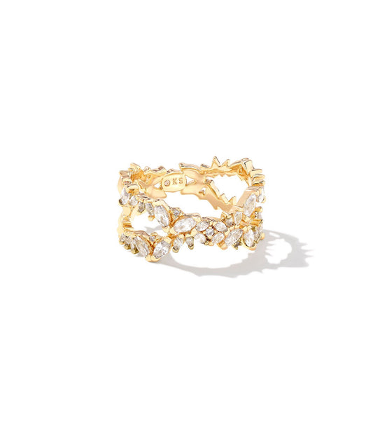 Rosalie Double Band Ring Gold