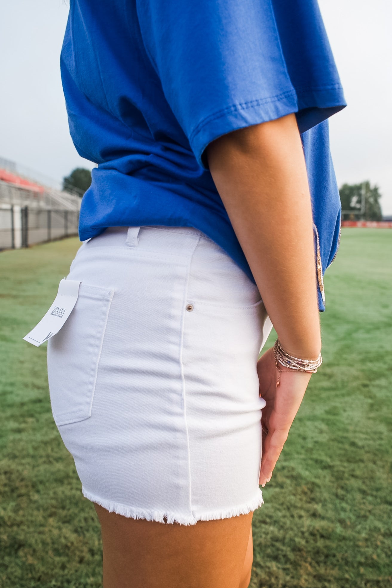 White Denim Shorts