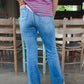 High Rise Distressed Flare Jeans