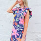Twilight Garden Navy Flower Dress