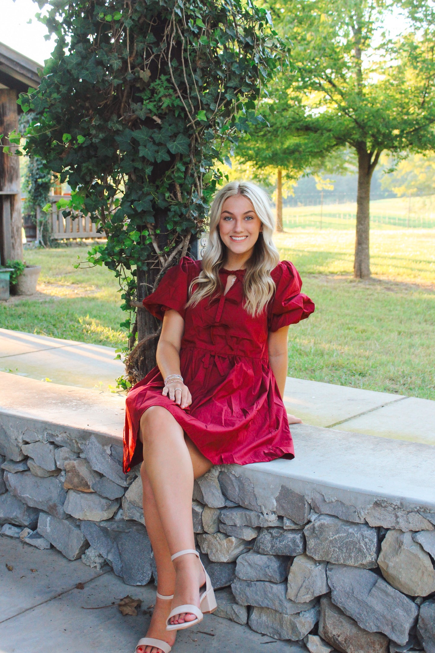 Crimson Bow Dress