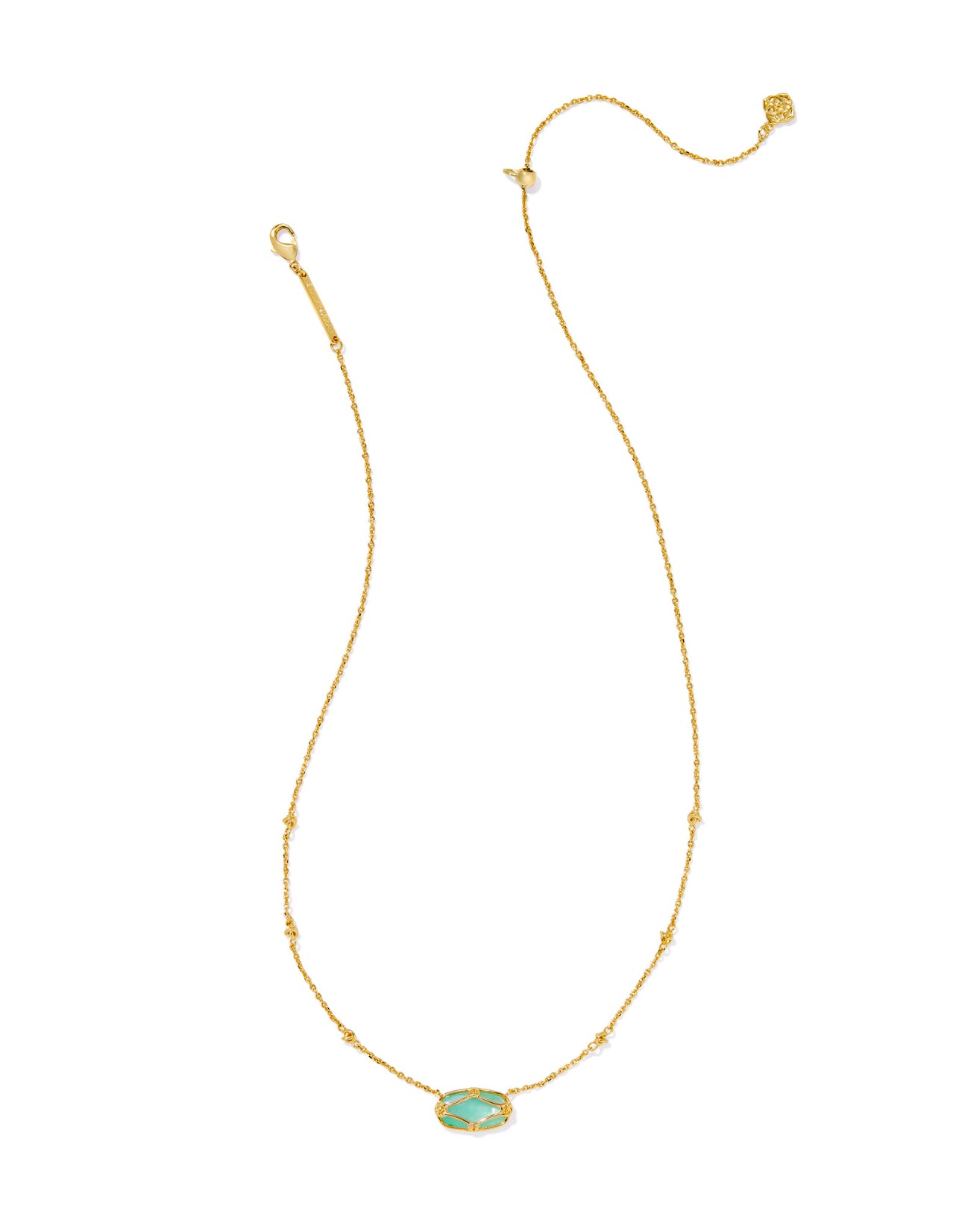 Elisa Lattice Frame Short Pendant Necklace