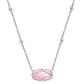 Elisa Silver Lattice Frame Short Pendant Necklace