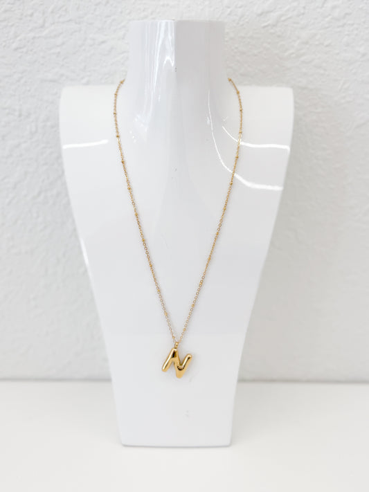 Bubble Initial Necklace