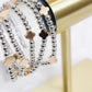 Clover Silver and Gold Mix Beaded Bracelet Set