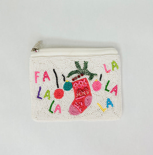 Christmas Beaded Pouches