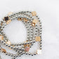 Clover Silver and Gold Mix Beaded Bracelet Set