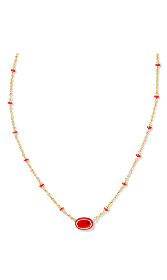 Mini Elisa Satellite Necklace Red Illusion