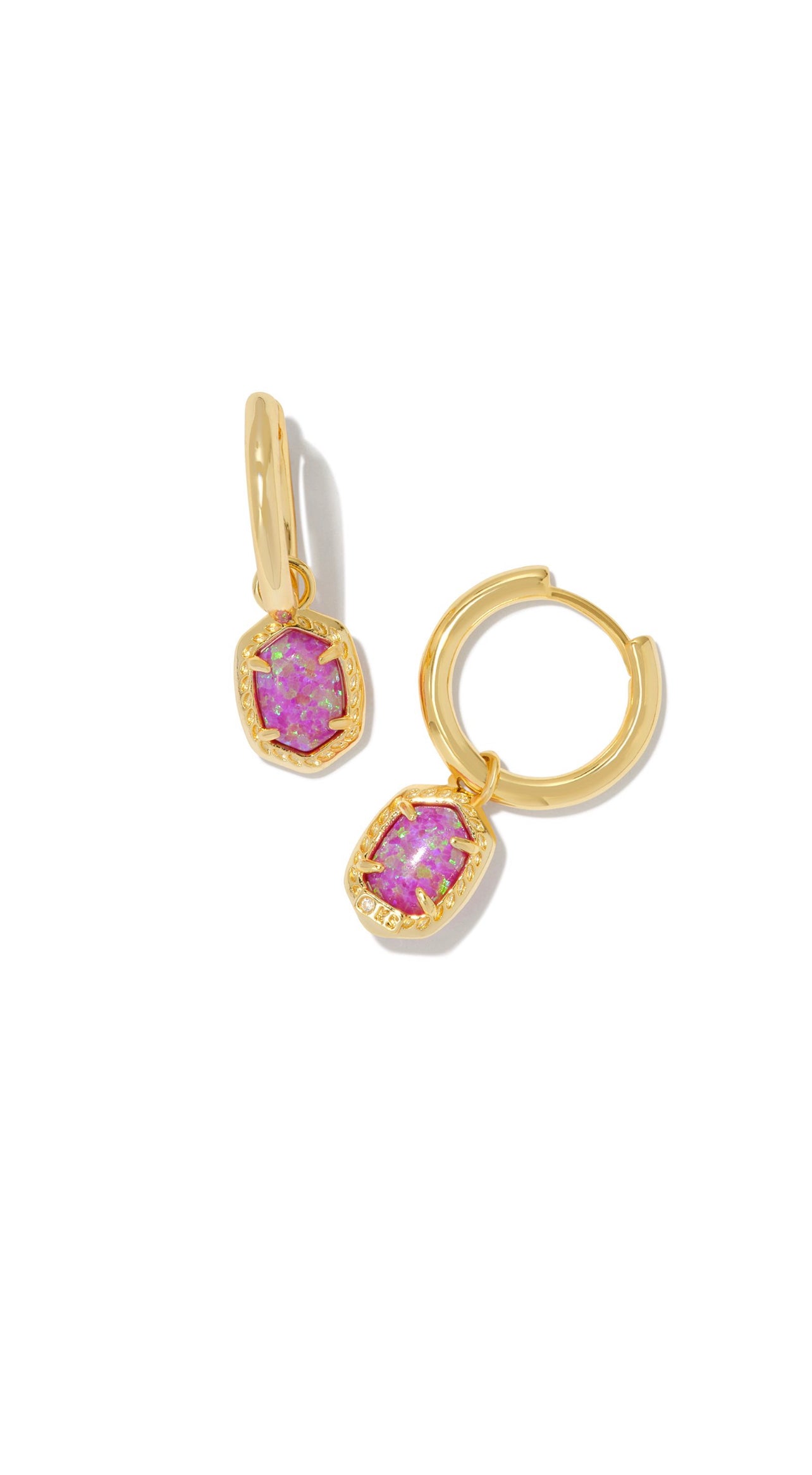 Daphne Huggie Earrings Magenta