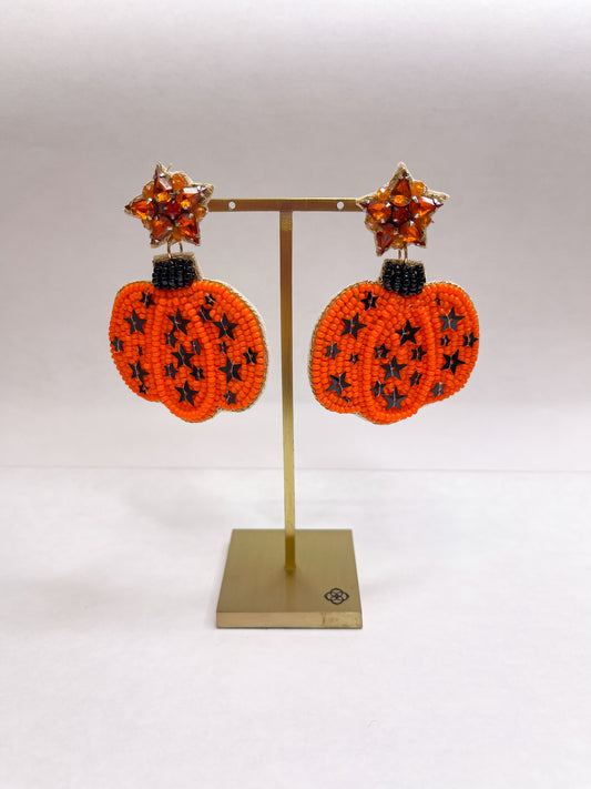 A Starry Pumpkin Earrings