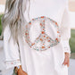 Peace Patch Round Neck Long Sleeve Top