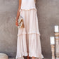 Ruffled Sleeveless Maxi Dress with Pockets