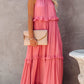 Ruffled Sleeveless Maxi Dress with Pockets