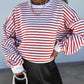 Full Size Striped Round Neck Long Sleeve Sweatshirt Plus Size