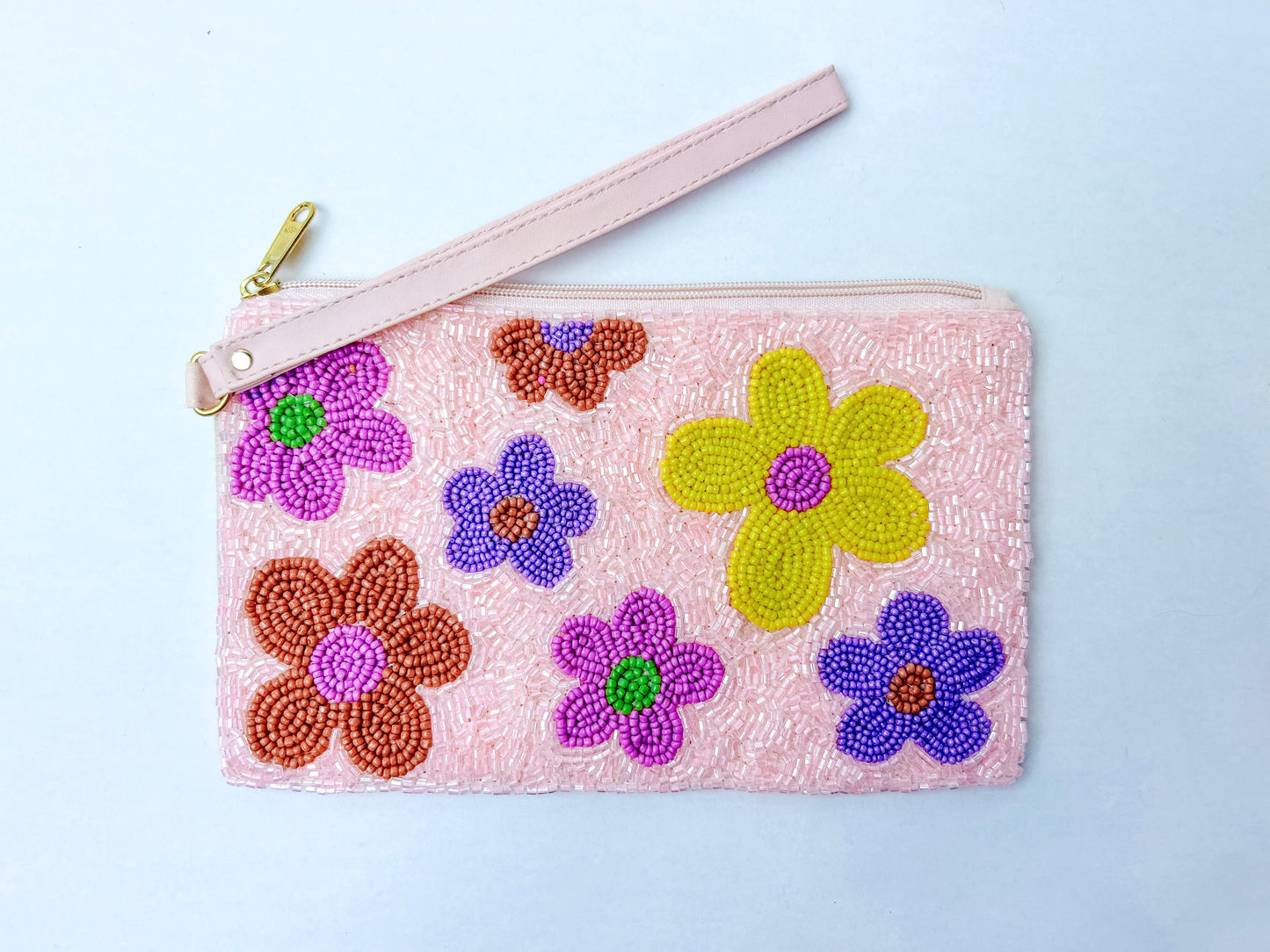 Flower Beaded Pouch
