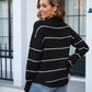 Striped Round Neck Long Sleeve Sweater