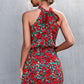 Floral Tied Sleeveless Mini Dress