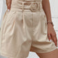 Belted Shorts with Pockets