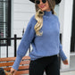 Turtle Neck Long Sleeve Pullover Sweater
