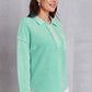 Quarter Button Dropped Shoulder Sweatshirt