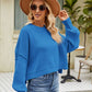 Round Neck Dropped Shoulder Sweater
